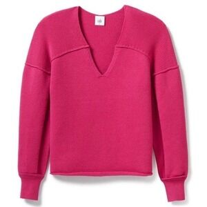 Cabi Easy Pullover Pink Sweater Spring Collection V-Neck Boutique Knit NWT